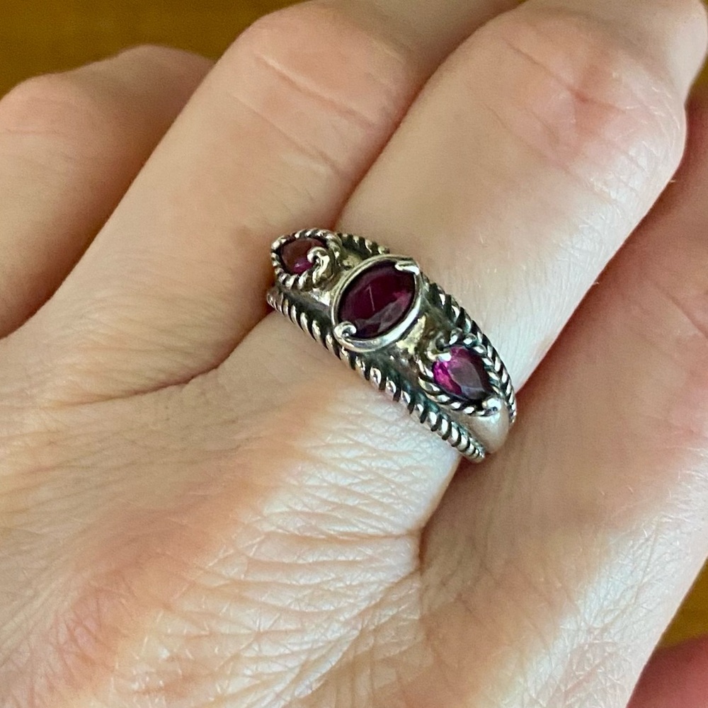 Carolyn Pollack Signature Possibilities Rhodolite Gemstone Insert + Guard Ring - Picture 5 of 12